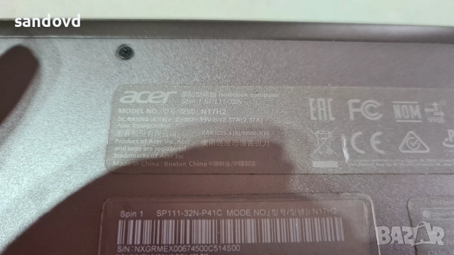 Разкошен коледен лаптоп ACER spin 1 sp111-32n цена 180лв, снимка 11 - Лаптопи за дома - 52837651