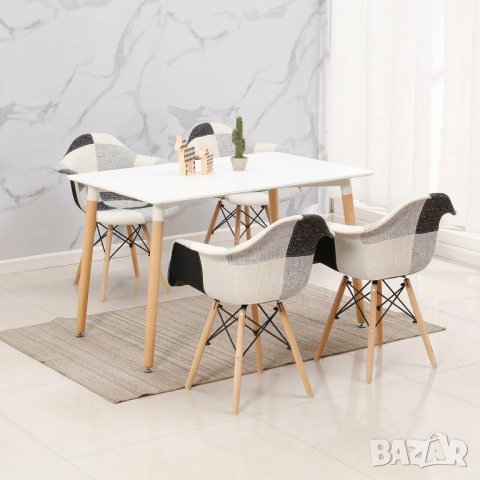 Висококачествени трапезни столове тип кресло пачуърк LQ-BBPY-2BLH, снимка 9 - Столове - 42873583