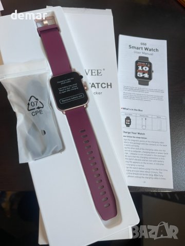 Смарт часовник ZOSKVEE, 1,69 инчов HD сензорен екран, лилав, снимка 9 - Смарт гривни - 42825575