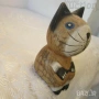 Котки: черно Коте, котка фигура порцелан керамика, фигурка статуетка седнало коте дървено, снимка 17
