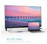 LENTION USB C хъб с 4K HDMI, 3 USB порта, Type C PD, SD/Micro SD адаптер за четец на карти, сребрист, снимка 5