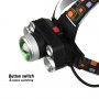 Мощен акумулаторен LED челник фенер за глава бягане лов риболов каска, снимка 7