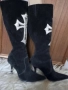 Черни готик велурени ботуши 37 номер , снимка 10