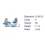 Златни обеци с диаманти 0,34Ct. чистота:SI модел:42900-1, снимка 7