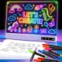 Нова Светеща LED Дъска за Деца 16" Рисуване Писане 14 Маркера 2000mAh Идеален подарък, снимка 1