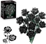 Нови Черни рози от конструктор – готически букет за подарък и дом декор, снимка 1