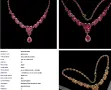 925 Сребърен накит със златно покритие и множество натурални рубини от Мадагаскар, тегло 34гр. , снимка 3