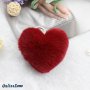 Ключодържател пухче във формата на Сърце, снимка 1 - Подаръци за жени - 30766990