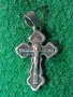 СТАРО ПРАВОСЛАВНО СРЕБЪРНО РАЗПЯТИЕ КРЪСТ КРЪСТЧЕ ЛАКИРАНО СРЕБРО 925 ПРОБА МАЙСТОРСКА РАБОТА 45584, снимка 17
