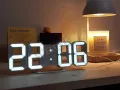 3D цифров часовник , студено бяло LED осветление, снимка 4