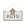  Декоративна Дървена поставка за ключове, 4места, Бял, снимка 1 - Декорация за дома - 44478022