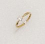 Златни пръстени-18К с диаманти, снимка 1