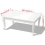 vidaXL Маса за кафе, 100x60x42 cм, силен гланц, бяла, снимка 5