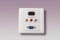 ANIMABG Розетка за стена HDMI, VGA и 3 x AV, снимка 1