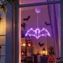 Halloween висящ прилеп с 16 лилави LED светлини – 10x25 cm, снимка 3