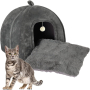 Сгъваема котешка къща 2в1 KEEPREAPER Cat Cave Dog Cave Large Cats XXL with Balls, куче , снимка 5