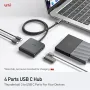 Универсален USB C хъб многопортов адаптер с 4 порта за трансфер на данни, снимка 7