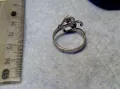 СТАРИНЕН СКЪПОЦЕНЕН СРЕБЪРЕН ПРЪСТЕН СРЕБРО ВИСОКА ПРОБА с ЧЕРЕН ОНИКС РЯДКА АРТ ИЗРАБОТКА 47961, снимка 5