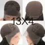 Черна права перука 70 см с дантелена зона 13x4 Lace Front, снимка 6