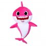 Играчка Baby Shark, Плюшена, Музикална, Розова, 28 см, снимка 1 - Плюшени играчки - 39290335