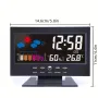 Вътрешна цветна LCD метеорологична станция, часовник, аларма, вграден дисплей за час и дата, снимка 4