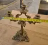 Стар масивен месингов свещник , снимка 2