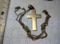 СТИЛЕН СРЕБЪРЕН КРЪСТ МАТИРАНО СРЕБРО 925 сФИНА СТАРА СРЕБЪРНА ВЕРИЖКА СРЕБРО 950 РЪЧНА РАБОТА 40024, снимка 8