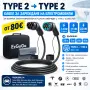 КАБЕЛИ TYPE 2 → TYPE 2 ЗА ЕЛЕКТРОМОБИЛИ 3,5м 5м 8м 10м 7.4kW 11kW 22kW, снимка 1
