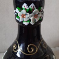 Стъклена рисувана ваза с 3Д елементи, снимка 2 - Вази - 42863922