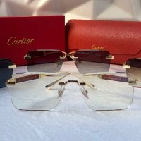 Cartier мъжки слънчеви очила с дървени дръжки, снимка 13 - Слънчеви и диоптрични очила - 42842550