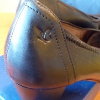 Caprice черни дамски кожени обувки черни №38 H и стелка 25см, снимка 7 - Дамски обувки на ток - 29150751