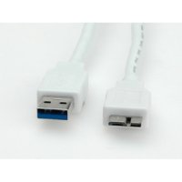 Кабел USB-A към Micro USB-B 3.0 Roline 11.99.8873 Бял USB-A to Micro USB-B M/M, снимка 3 - USB кабели - 31314072