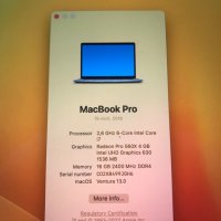Лаптоп Apple Macbook PRO 15 2018 I7 16GB 1TB SSD с гаранция A1990, снимка 4 - Лаптопи за работа - 37184519