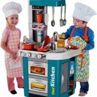 Детска Мултифункционална кухня с течаща вода и хладилник, снимка 3 - Играчки за стая - 38831784