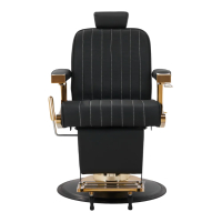 Бръснарски стол Gabbiano Marcus - златисто черен, снимка 2 - Бръснарски столове - 44617777