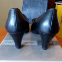 Jana Дамски кожени обувки с ток 5-6см , №38,5 черни, стелка 25см, снимка 15 - Дамски обувки на ток - 29080281