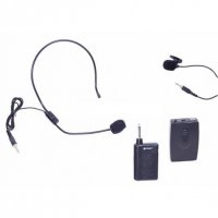 Система с приемник и предавател, 1 микрофон диадема, 1 микрофон брошка WG-192B, снимка 2 - Микрофони - 34116695