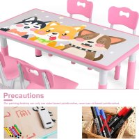 Детски комплект маса с 4 стола ZC-ZYZH-01, снимка 7 - Мебели за детската стая - 42839531