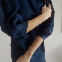 H&M Синя стилна рокля, снимка 2 - Рокли - 38886500