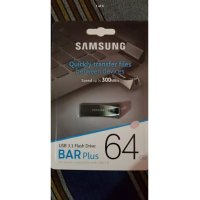 Акция!!! ФЛАШ ПАМЕТ Samsung usb flash  bar PLUS 64GB USB 3.1 TITAN GRAY, снимка 1 - USB Flash памети - 40431005