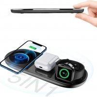 5 in 1 Wireless Charger Flat Magnetic Induction 15W Fast Wireless Charging For Mobile Phones, снимка 1 - Безжични зарядни - 39863724