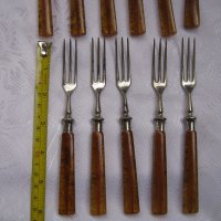6 бр нож и 5 бр вилица солинген с дръжка цвят кехлибар, снимка 10 - Други стоки за дома - 30718145
