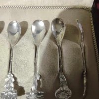 Колекция сребърни лъжици с флорални мотиви., снимка 10 - Други стоки за дома - 42811506