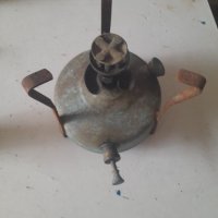 Стара бронзова лампа, снимка 2 - Антикварни и старинни предмети - 44404299