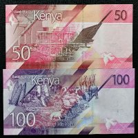 ❤️ ⭐ Лот банкноти Кения 50 и 100 шилинга UNC нови ⭐ ❤️, снимка 2 - Нумизматика и бонистика - 39987409