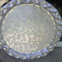 Голям алуминиев поднос кръгъл, снимка 1 - Други ценни предмети - 37186671