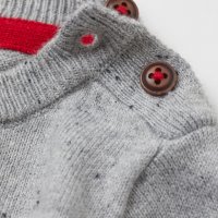 Коледен пуловер  H&M 3-6-9 месеца, снимка 2 - Бебешки блузки - 31805987