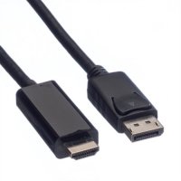 Кабел DisplayPort - HDMI 2м, 4K Черен Digital One SP01256 DP M към HDMI M, снимка 3 - Кабели и адаптери - 31438916