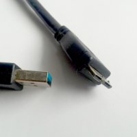 Нов кабел USB 3.0 на micro USB-B за преносим хард диск HDD, снимка 2 - Кабели и адаптери - 42745902