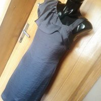 Официална маслено сива рокля М, снимка 6 - Рокли - 15229830